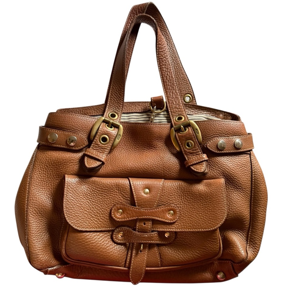 J&M Davidson shoulder tote soft Leather gold hardware  Bag purse adjustable